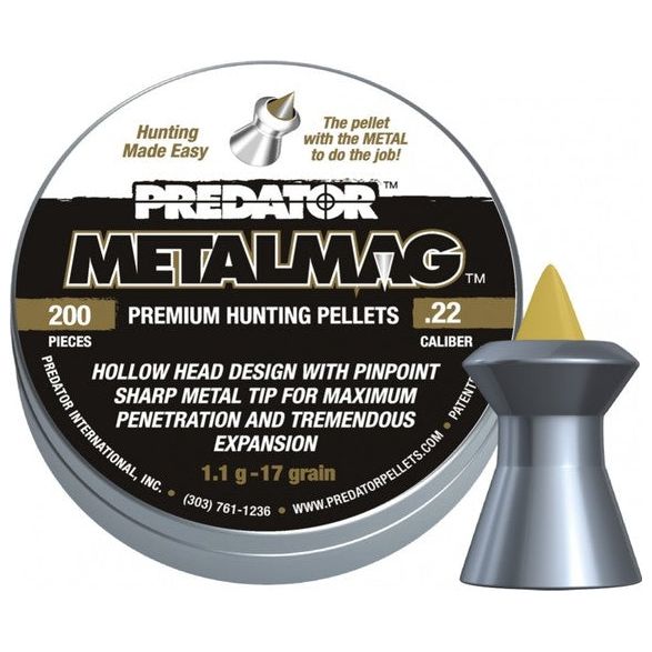 MUNIZIONI DIABOLO JSB PREDATOR METALMAG 200 PEZZI CAL. 5,5 mm COD. 2002-01-200