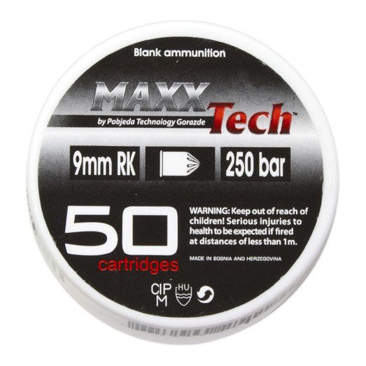 CARTUCCE DI AVVIAMENTO REVOLVER 9 mm POBJEDA MAXX TECH 50 PEZZI COD. 199-003