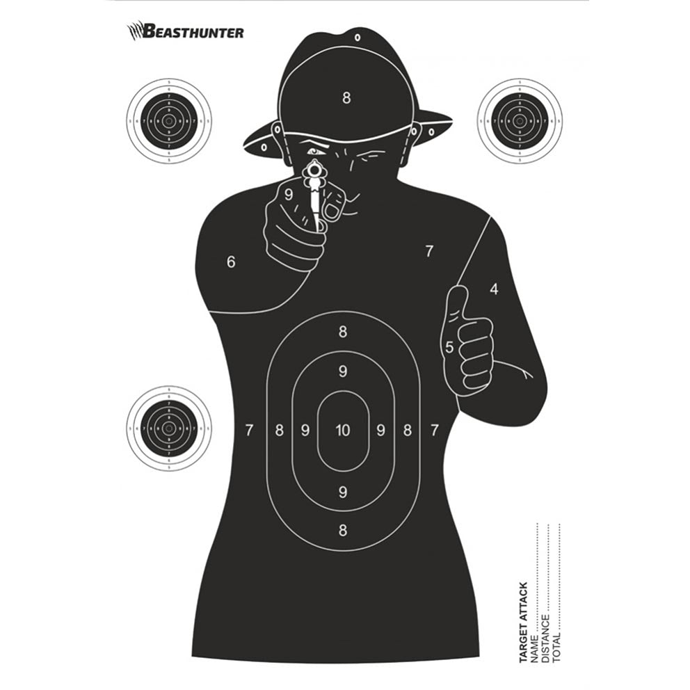 Bersaglio a forma di sagoma Beast Hunter Attack 10pz COD. BH10201