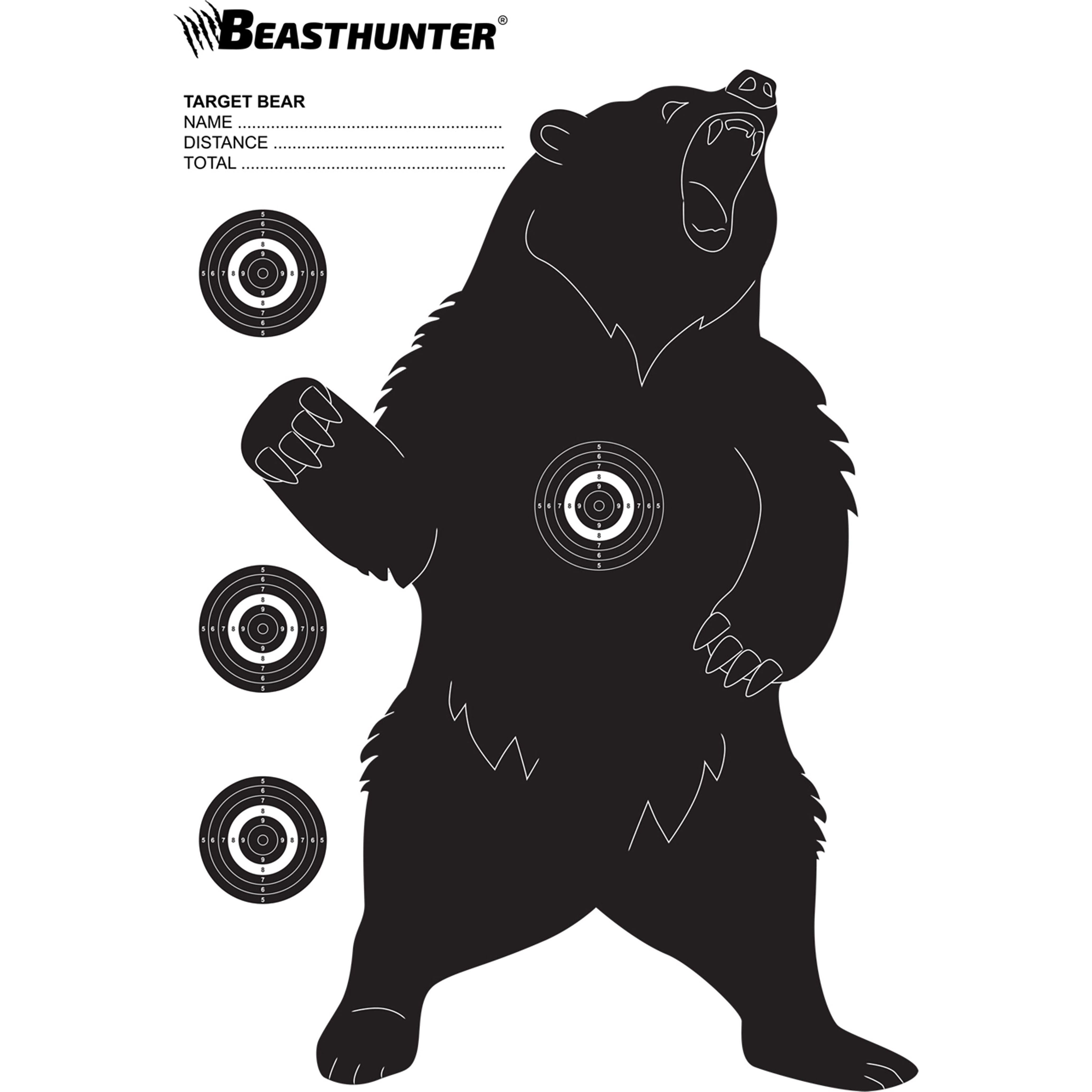 Bersaglio sagoma Beast Hunter Bear 10pz COD. 22011