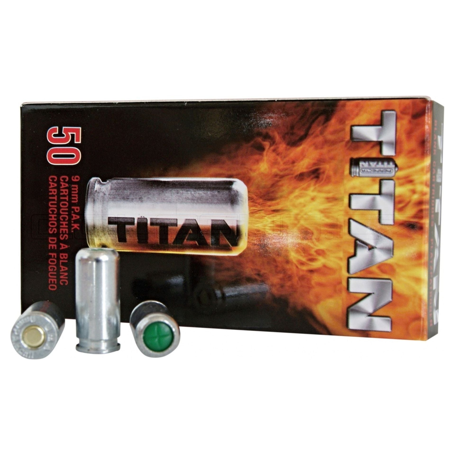 CARTUCCE DI AVVIAMENTO PISTOLA 9 mm PERFECTA TITAN 50 PEZZI COD. 4.1321-1