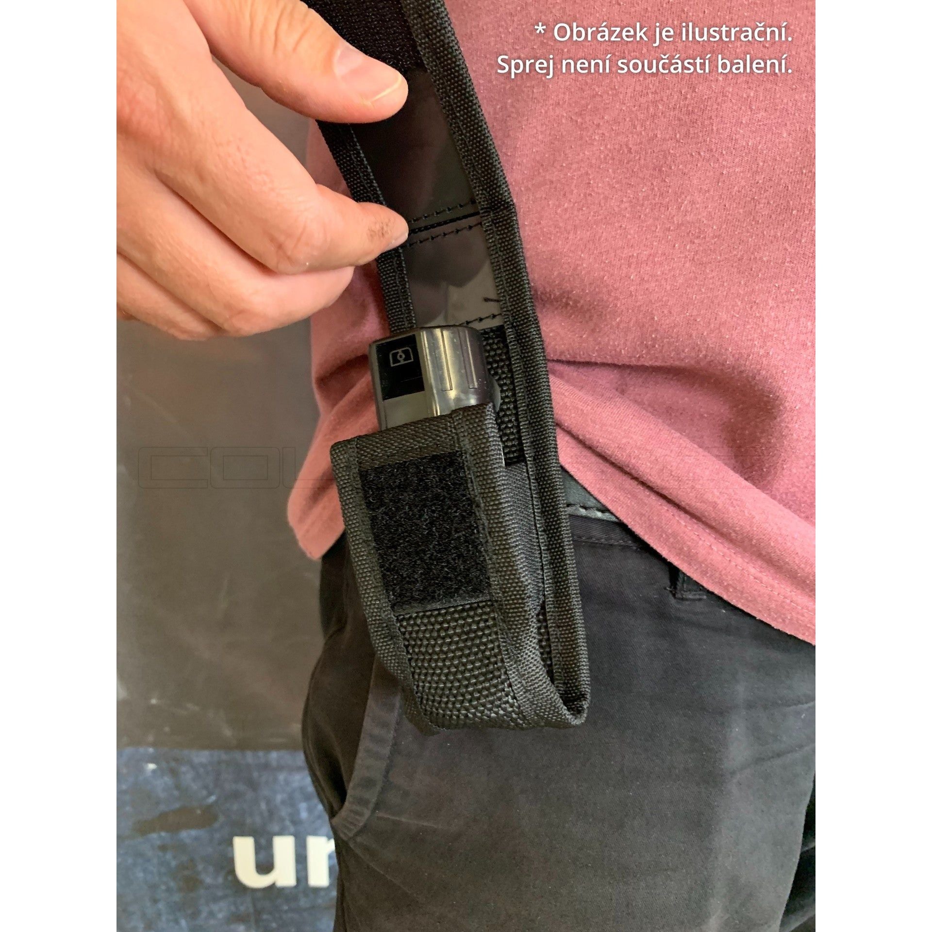 CUSTODIA IN NYLON CON CLIP IN METALLO PER SPRAY 50 ML COD. 80351