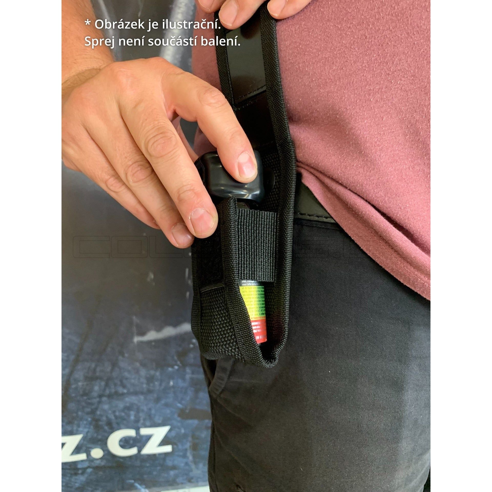 Astuccio in nylon con clip in metallo per spray al peperoncino 20 ml/63ml COD. 80352