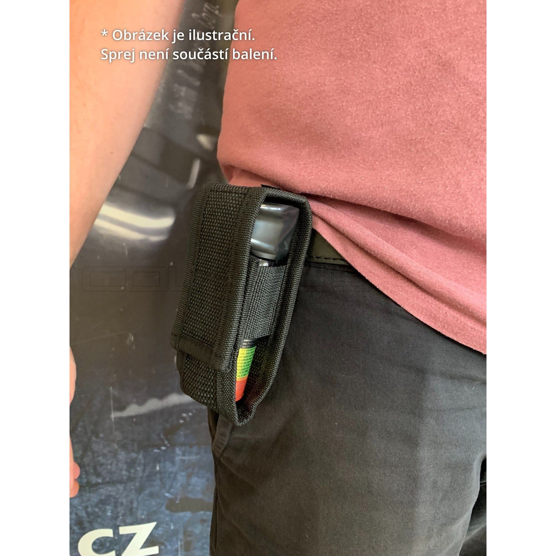 Astuccio in nylon con clip in metallo per spray al peperoncino 20 ml/63ml COD. 80352