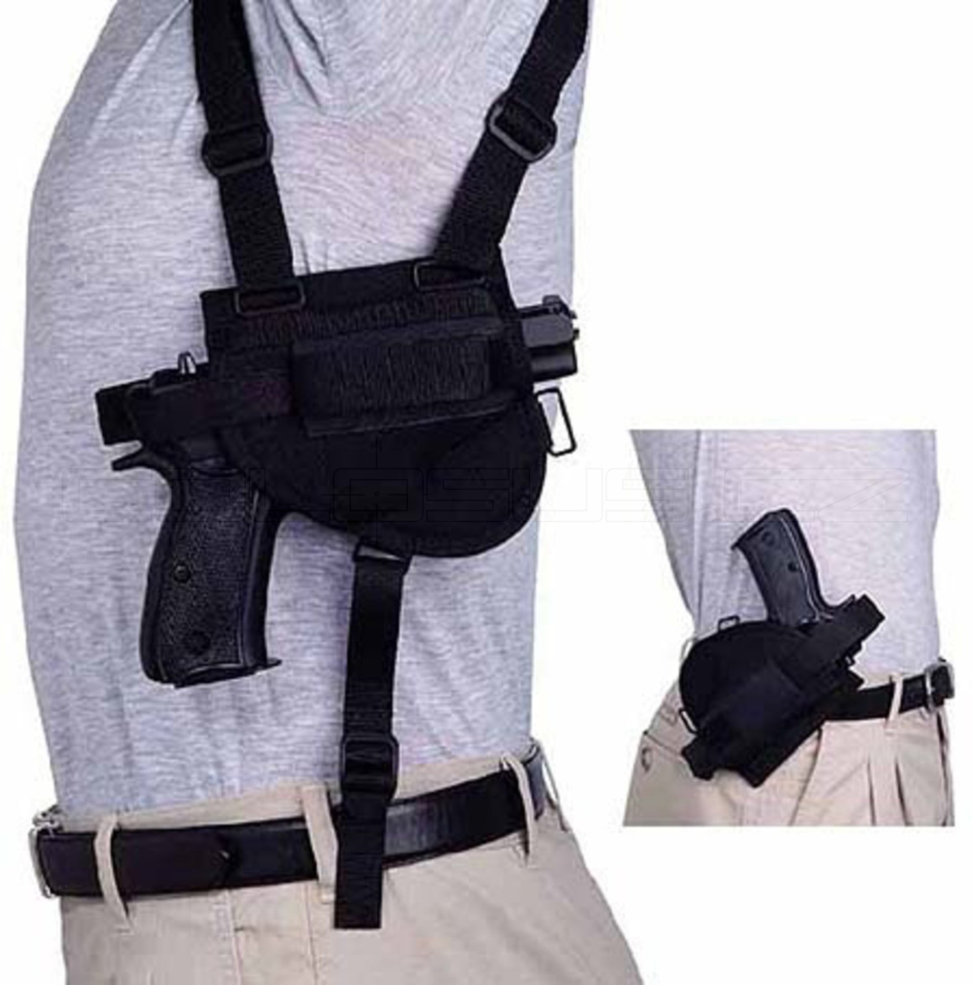 Custodia ascellare pistola orizzontale combinata sinistra COD. 218-2
