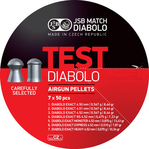 Diabolo JSB Exact TEST per fucile .177 COD. 002003-350