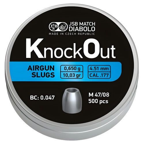 Diabolo JSB KnockOut Slugs .177 500ks cal.4,51mm COD. 546124-500
