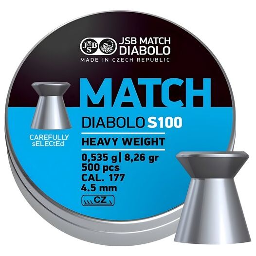 Diabolo JSB Match S100 500pz cal.4,5mm COD. 000025-500