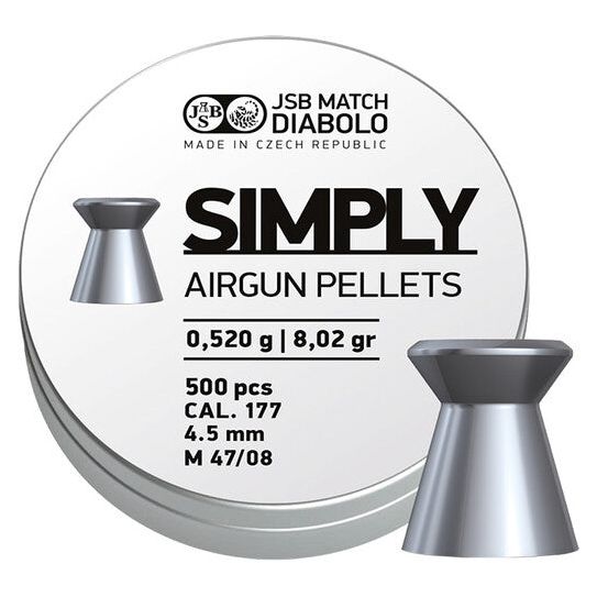 Diabolo JSB Simply 0,520g 500ks cal.4,5mm COD. 001245-500