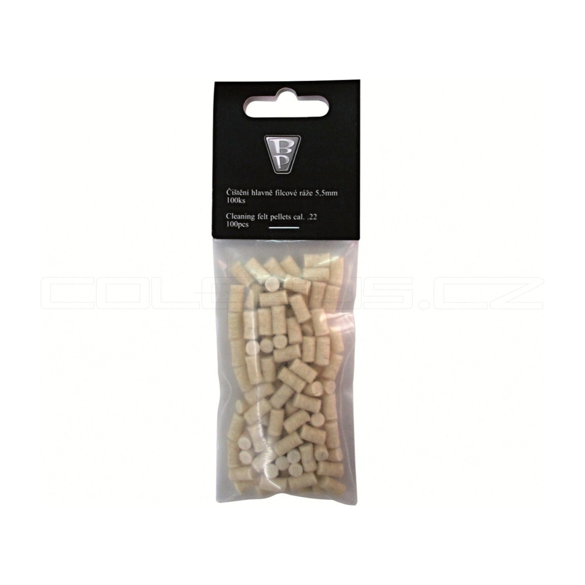 FELTRI PER LA PULIZIA DELLA CANNA CAL. 5,5mm 100 PZ. COD. 24002