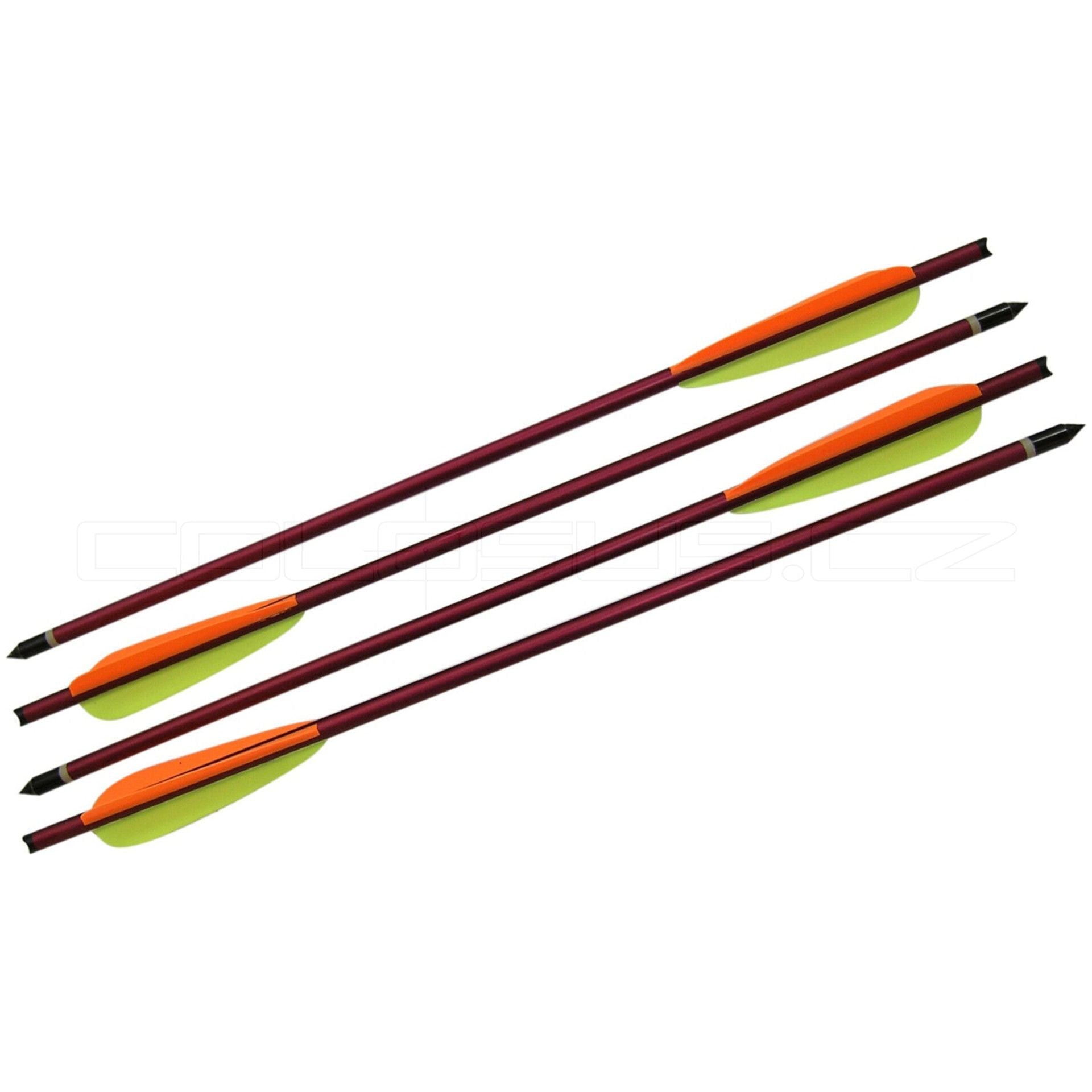 FRECCE PER BALESTRA IN DURALLUMINIO 16" HALF MOON ROSSO 1 PEZZO COD. 52006