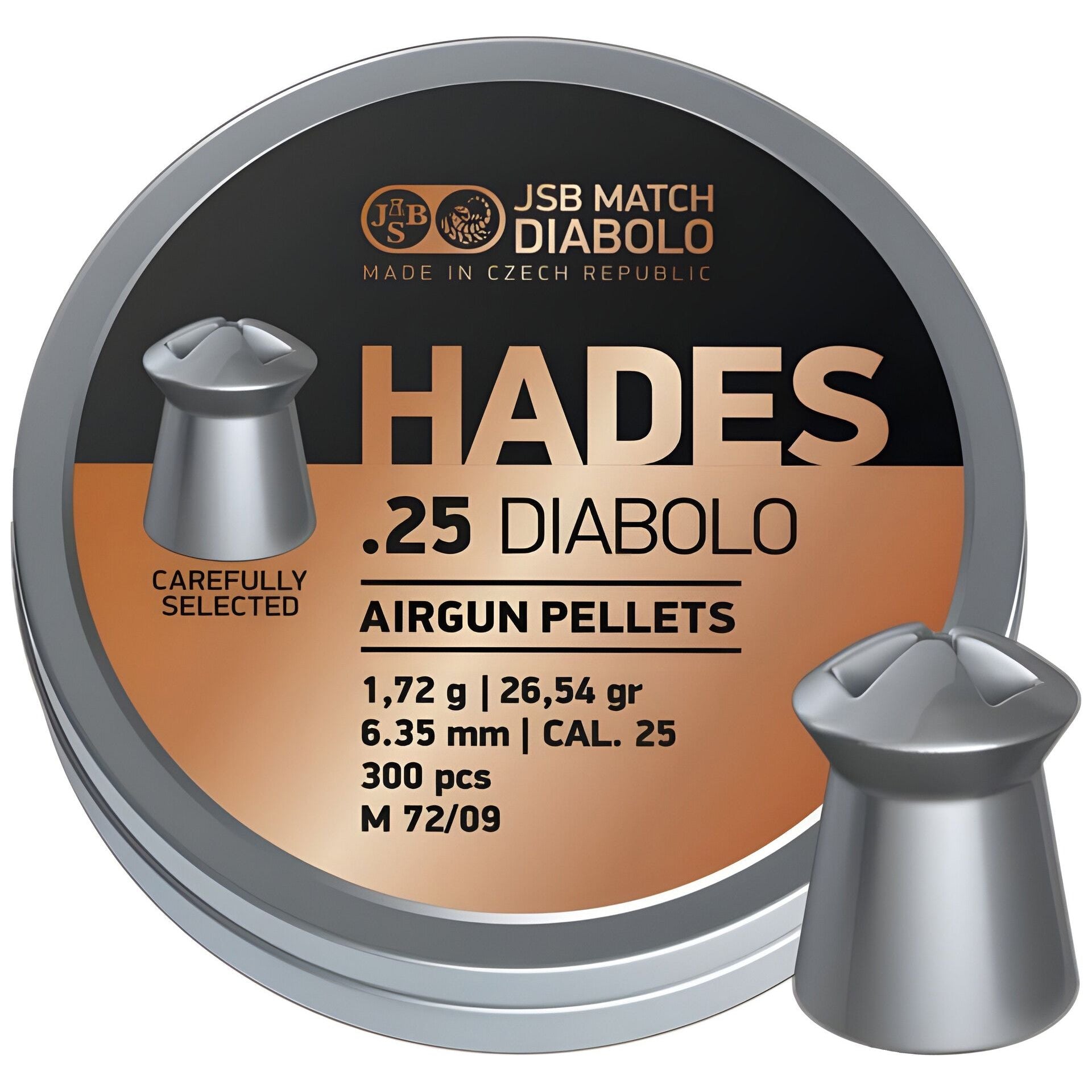 MUNIZIONI DIABOLO JSB HADES 300 PEZZI CAL. 6,35 mm COD. 546291-300