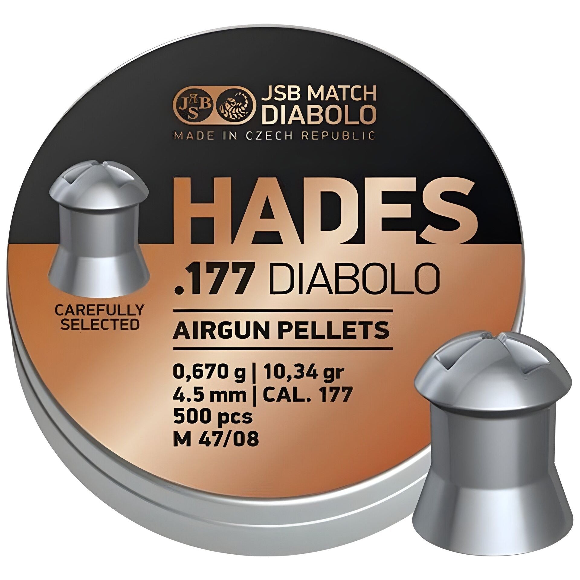 MUNIZIONI DIABOLO JSB HADES 500 PEZZI CAL. 4,5 mm COD. 546292-500