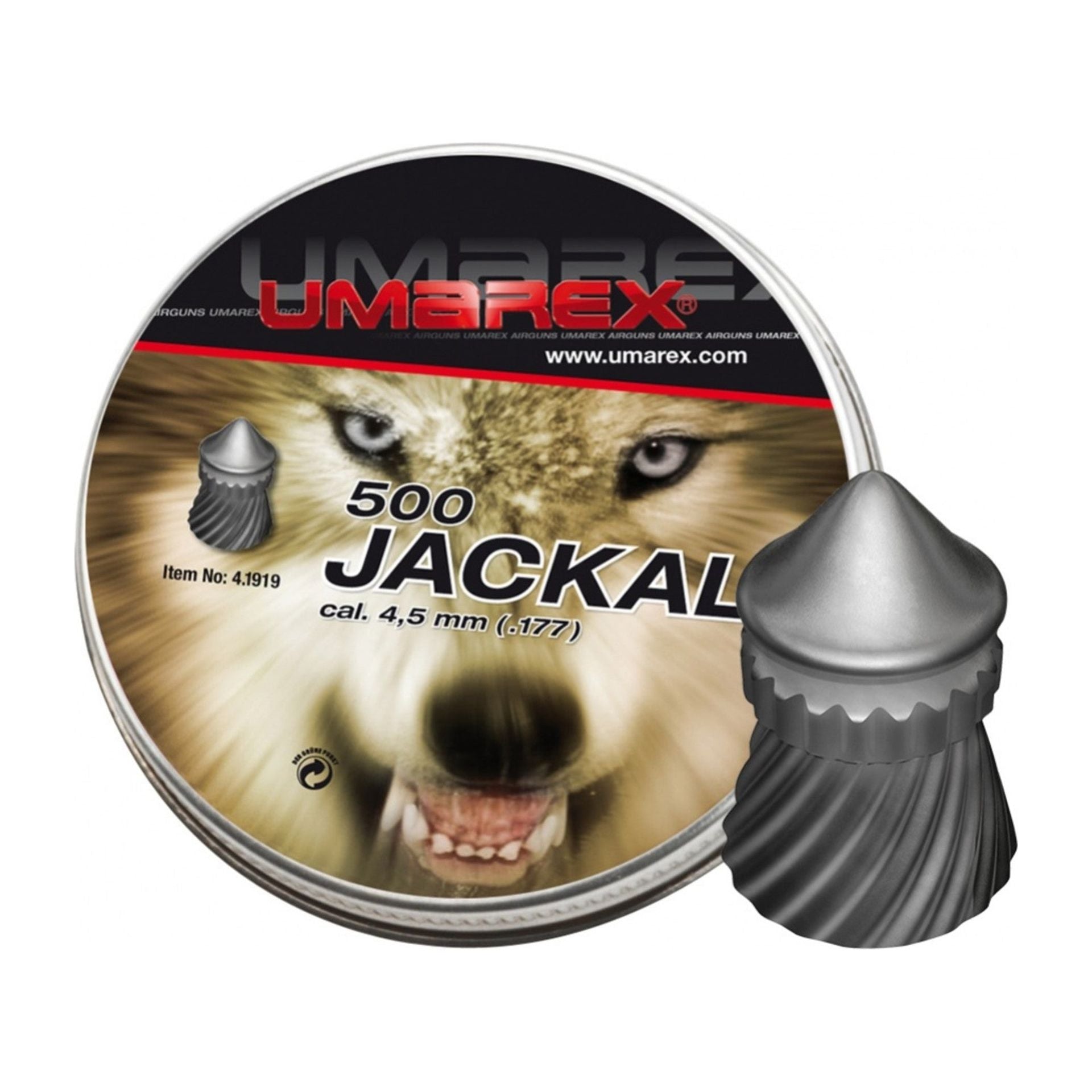 MUNIZIONI DIABOLO UMAREX JACKAL 500 PEZZI CAL. 4,5 mm COD. 4.1919