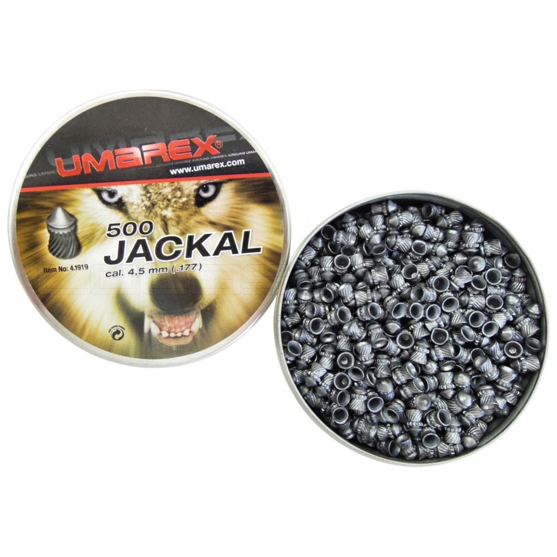 MUNIZIONI DIABOLO UMAREX JACKAL 500 PEZZI CAL. 4,5 mm COD. 4.1919