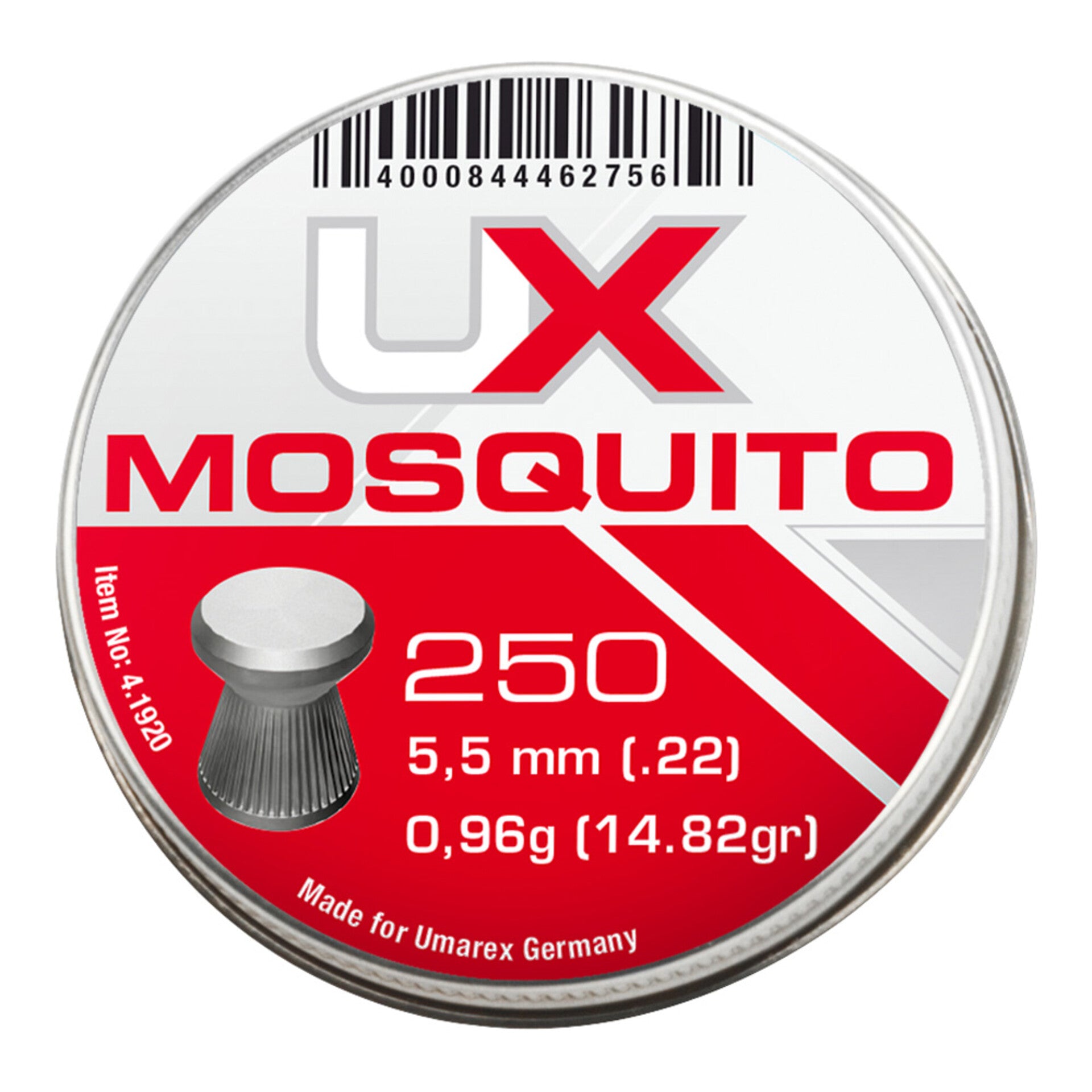 MUNIZIONI DIABOLO UMAREX MOSQUITO 250 PEZZI CAL. 5,5 mm COD. 4.1920