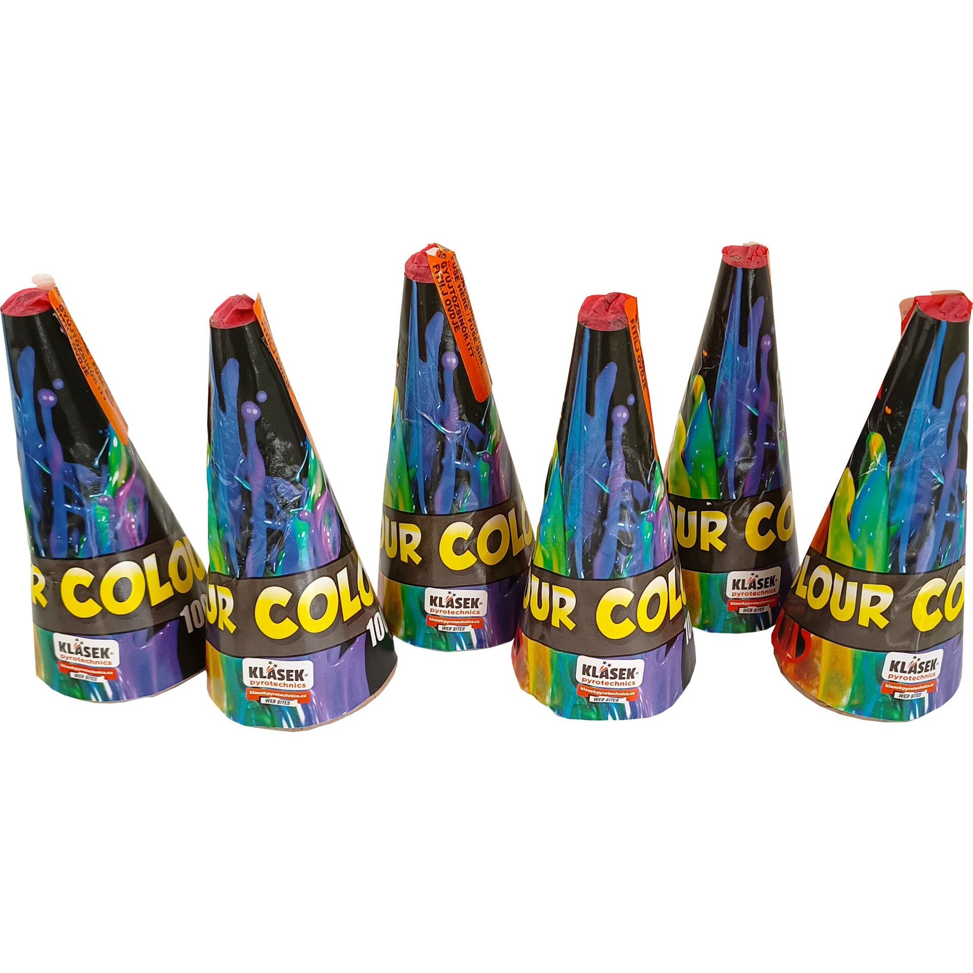 PIROTECNICA VULCANO COLORATO 100 gr 6 PEZZI COD. F100C