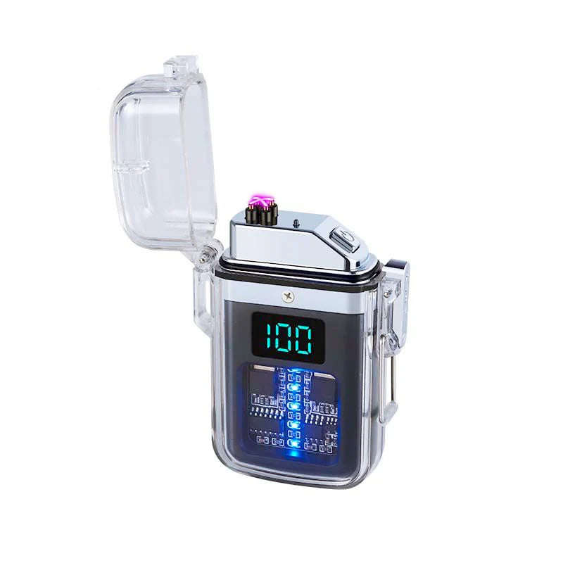 ACCENDINO ELETTRONICO LUMINOSO IMPERMEABILE AD ARCO AL PLASMA COD. TW-DHQ-613