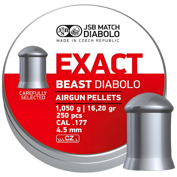 MUNIZIONI DIABOLO JSB EXACT BEAST 250 PEZZI CAL. 4,52 mm COD. 546279-250