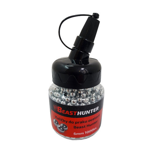 Pallini d'acciaio per fionda Beast Hunter 6mm 1000pz COD. 51018